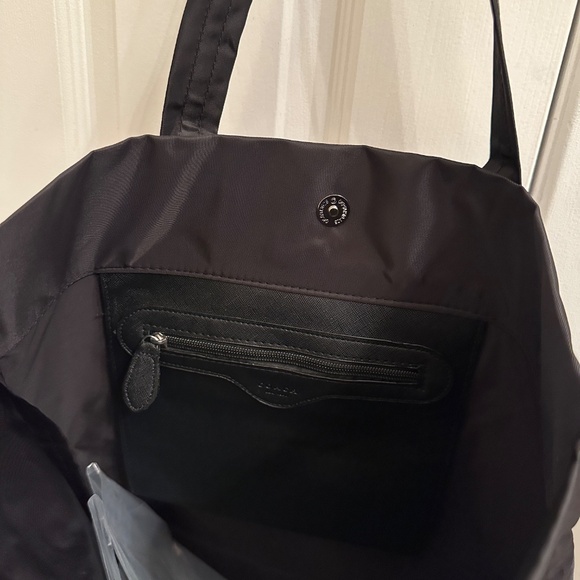 COACH Nylon Shoppers Black Tote Bag - Picture 4 of 9
